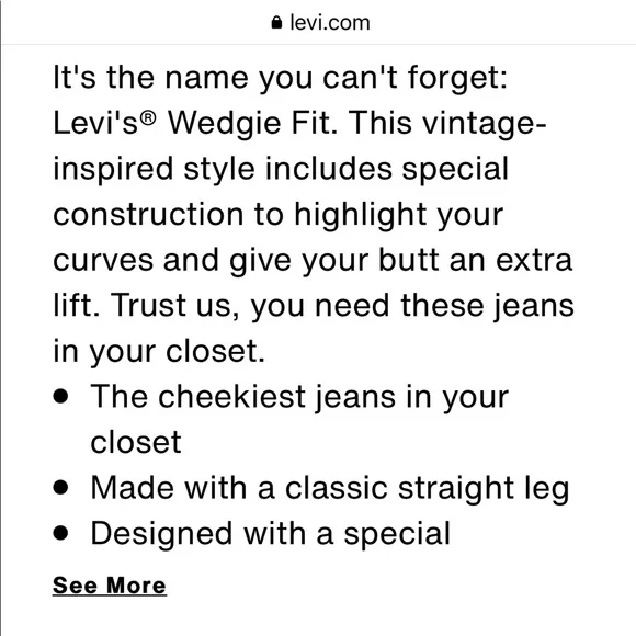 SALE! ⭐️ Levi’s Wedgie Straight Leg high rise light wash Jean - 26” inseam - Picture 14 of 16